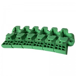 HAASBELTS conveyor Side Flexing ：Flat Top 1070TAB plastic Chain pitch 25.4mm