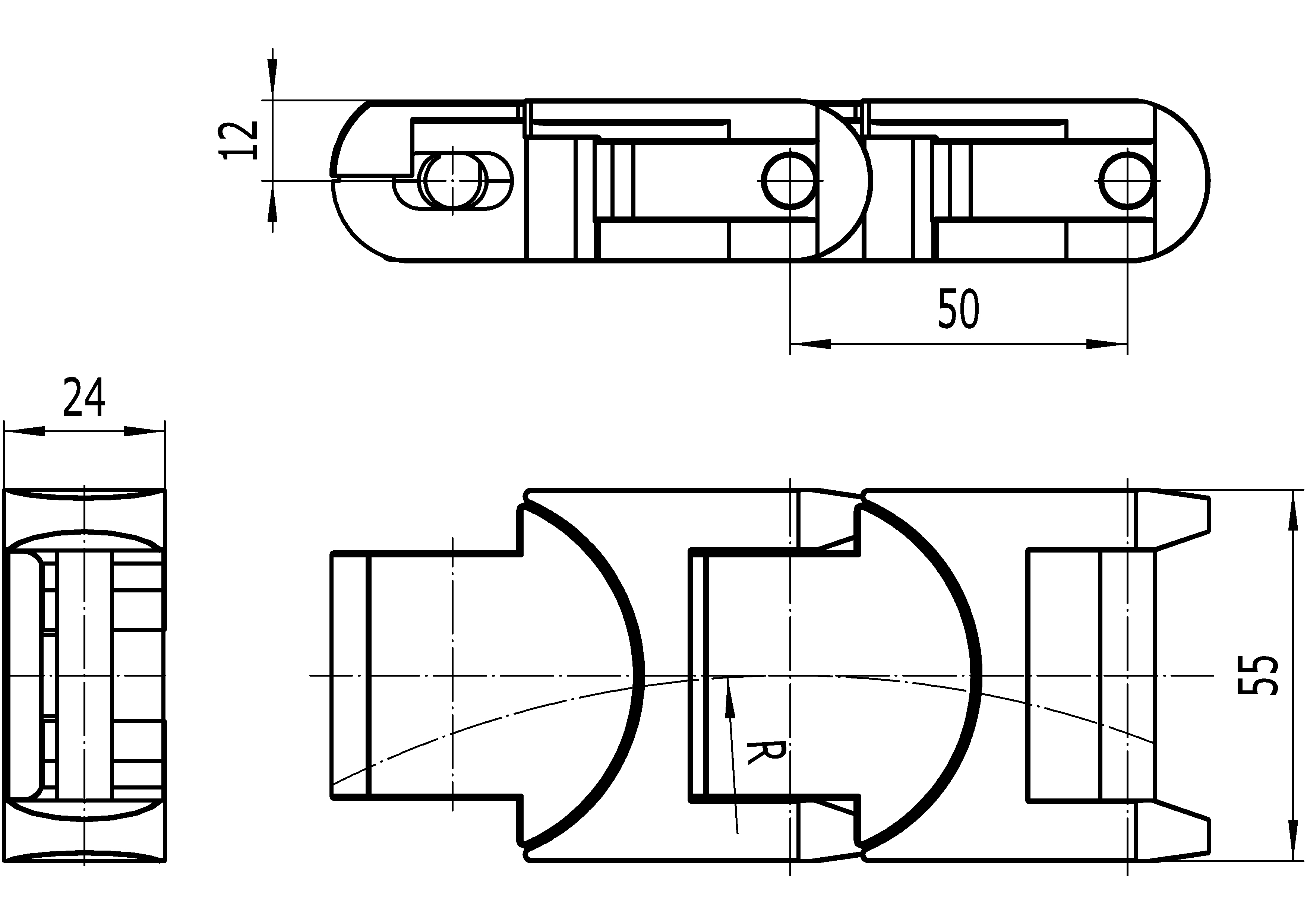 1765Plastic conveyor chain Multiflex Chains