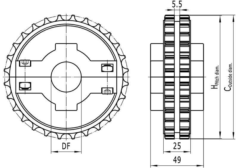 Classic Sprockets ，machined– 2120 Series222