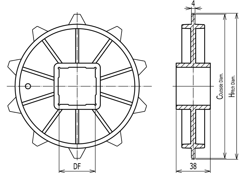 Classic sprockets, injection moulded – 400