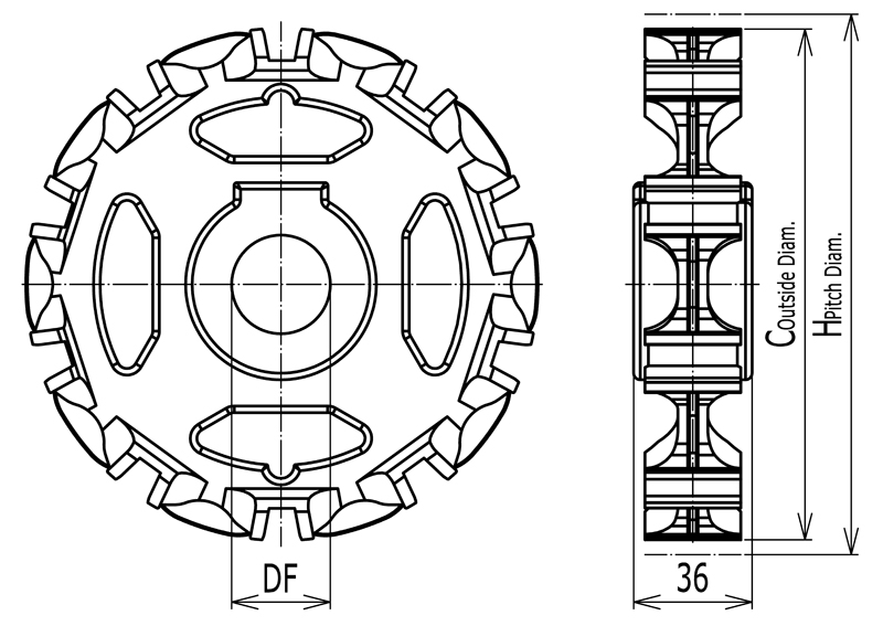 Classic sprockets, injection moulded – 800