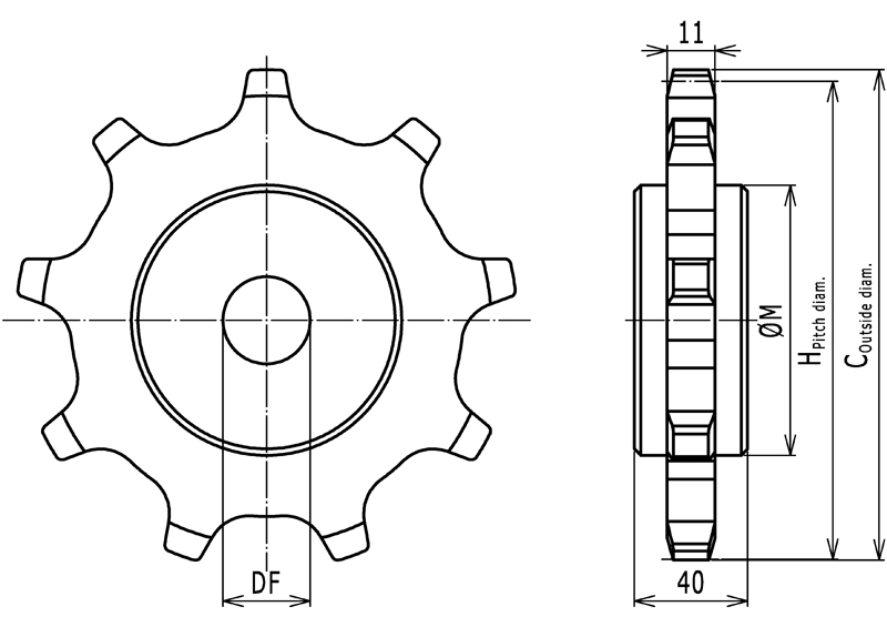 Classic sprockets machined-140