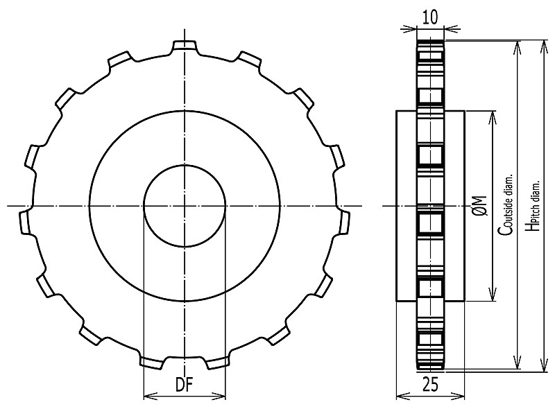 Classic sprockets, machined– QNB