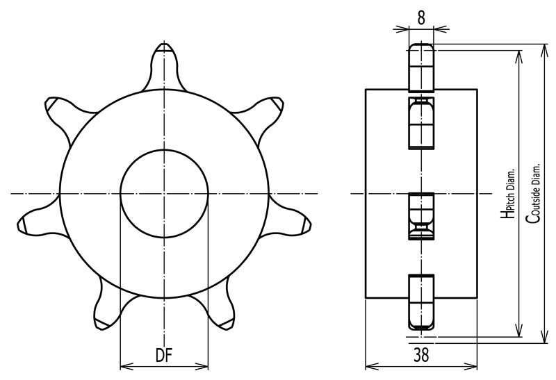 Classic sprockets，machined-IS615