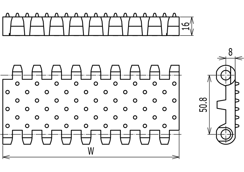 Perforated Flat Top Round Holes 800