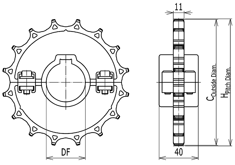 Split sprockets-1050