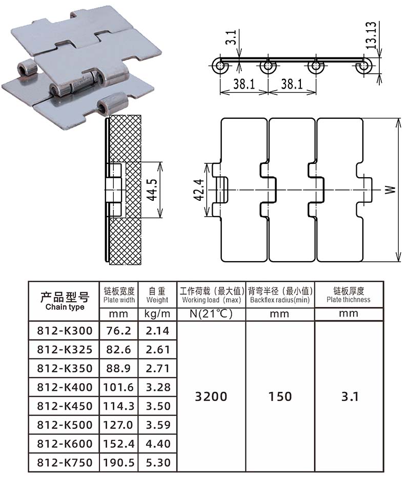 Tuoxin chains belt 812 series (3)