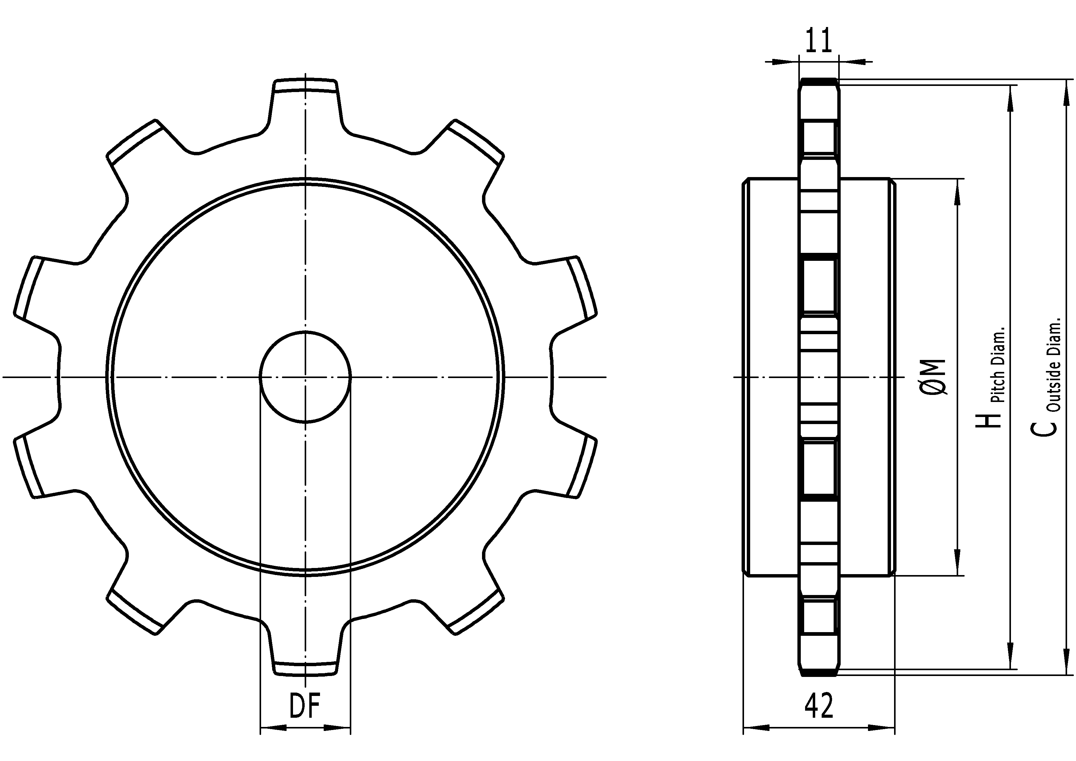 Classic sprockets, machined – 1700 Series