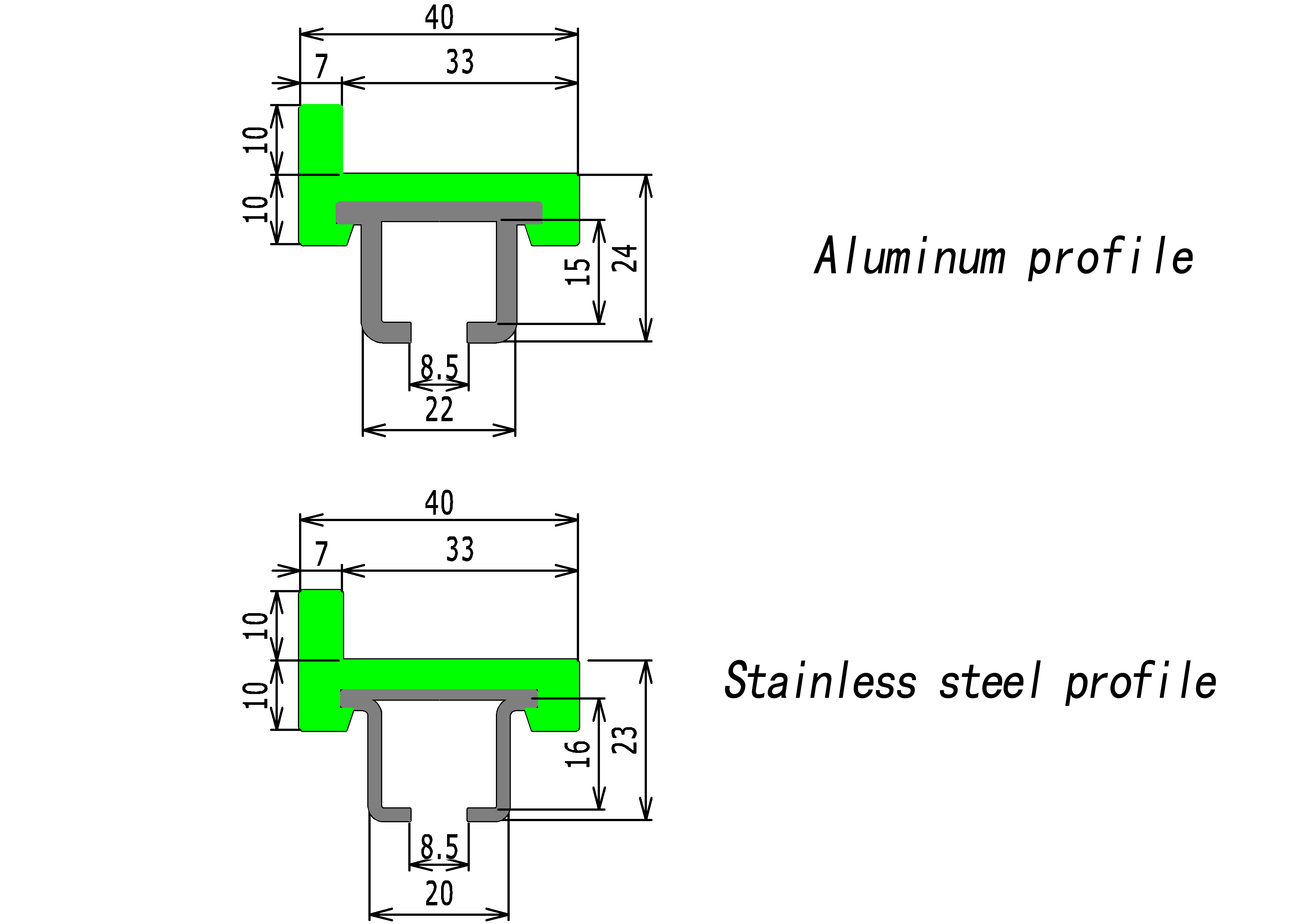 chain-guide profile G18 (2)