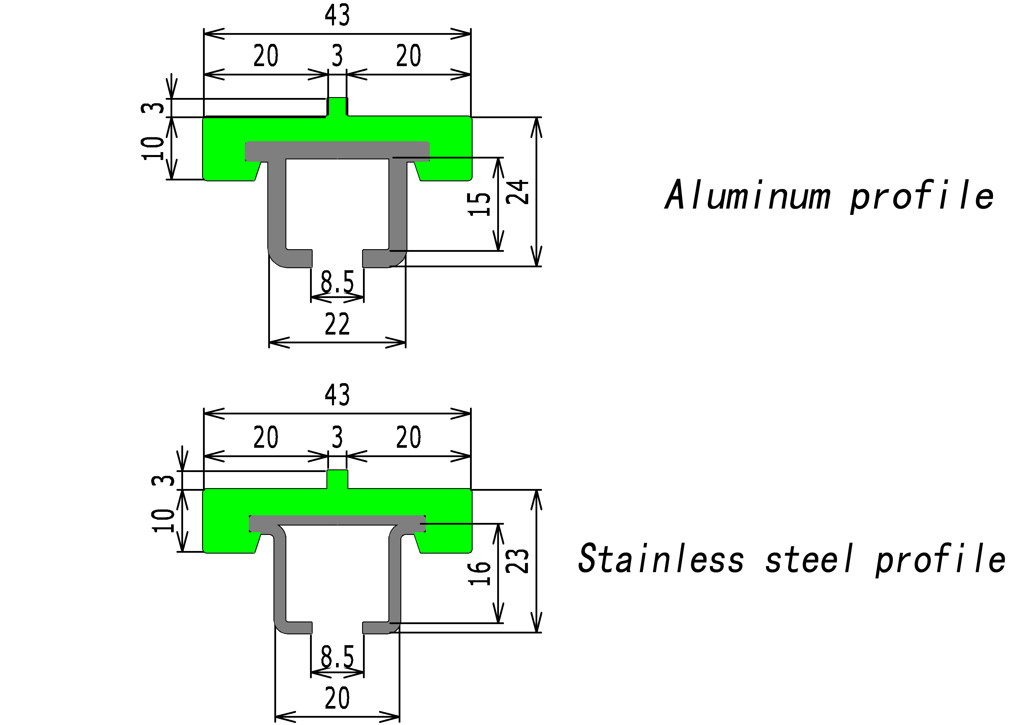 chain-guide profile G20 (2)